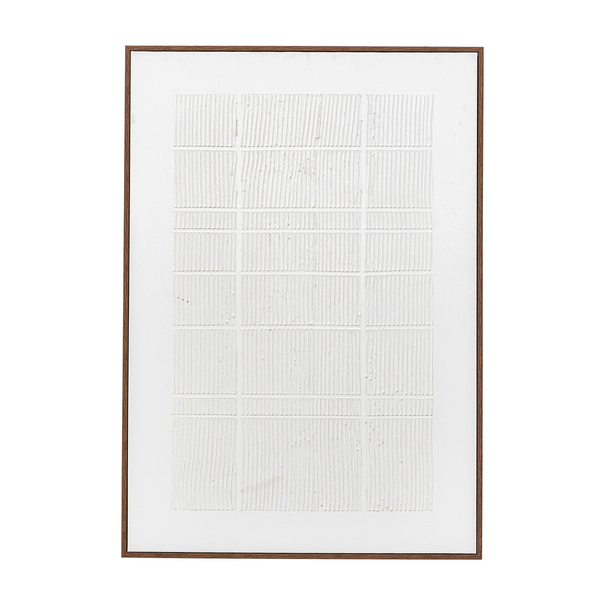 Depth Textured Framed Canvas – White