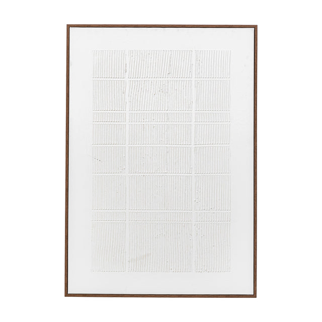 Depth Textured Framed Canvas – White