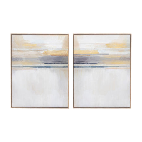 Modern Sunset Framed Canvas Set of 2 – Neutral