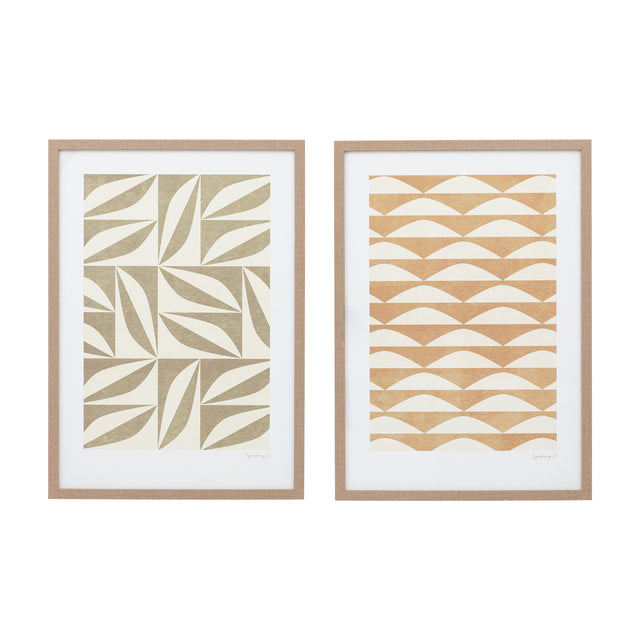 Symphony Framed Abstract Geometric Art Set of 3