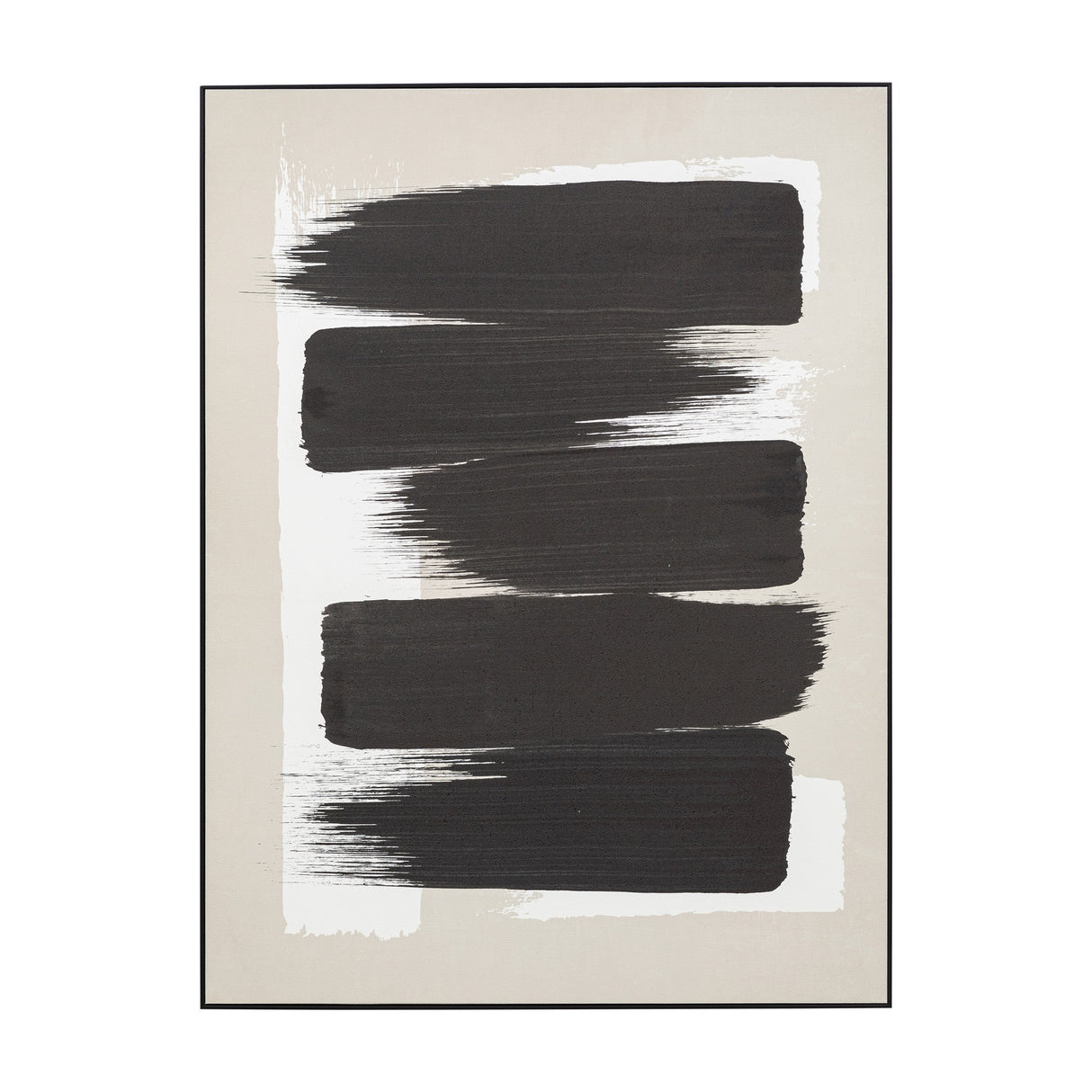 Guard Up Abstract Framed Canvas – Black