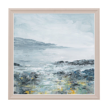 Cool Breeze Framed Canvas Coastal Wall Art – Blue