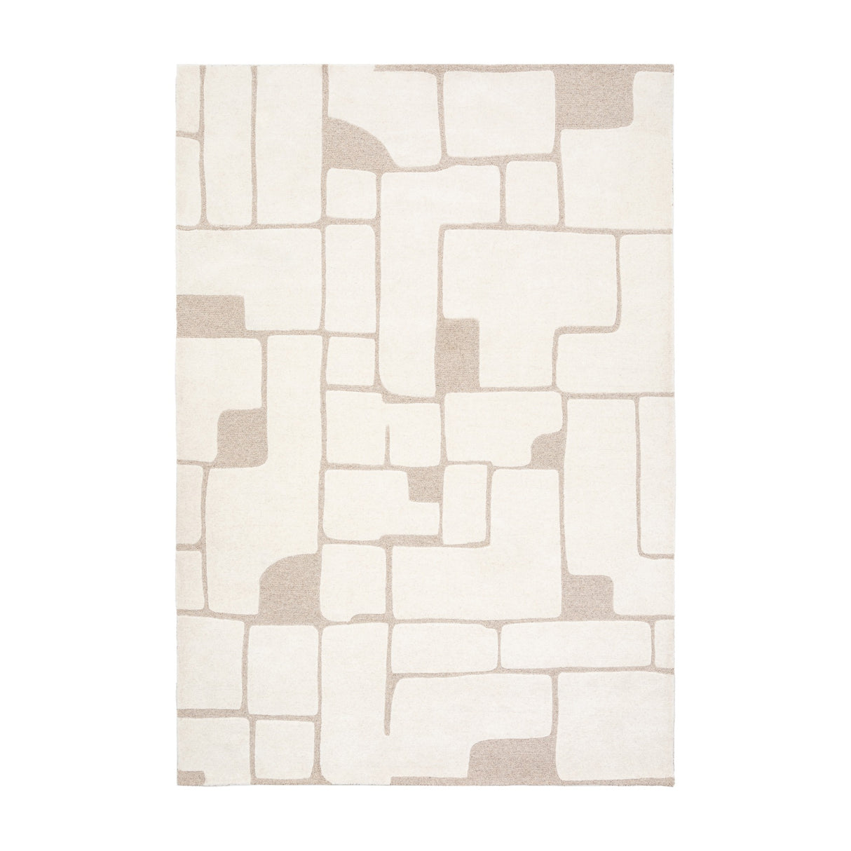 Montauk Tufted Graphic Rug – Cream
