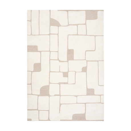 Montauk Tufted Graphic Rug – Cream