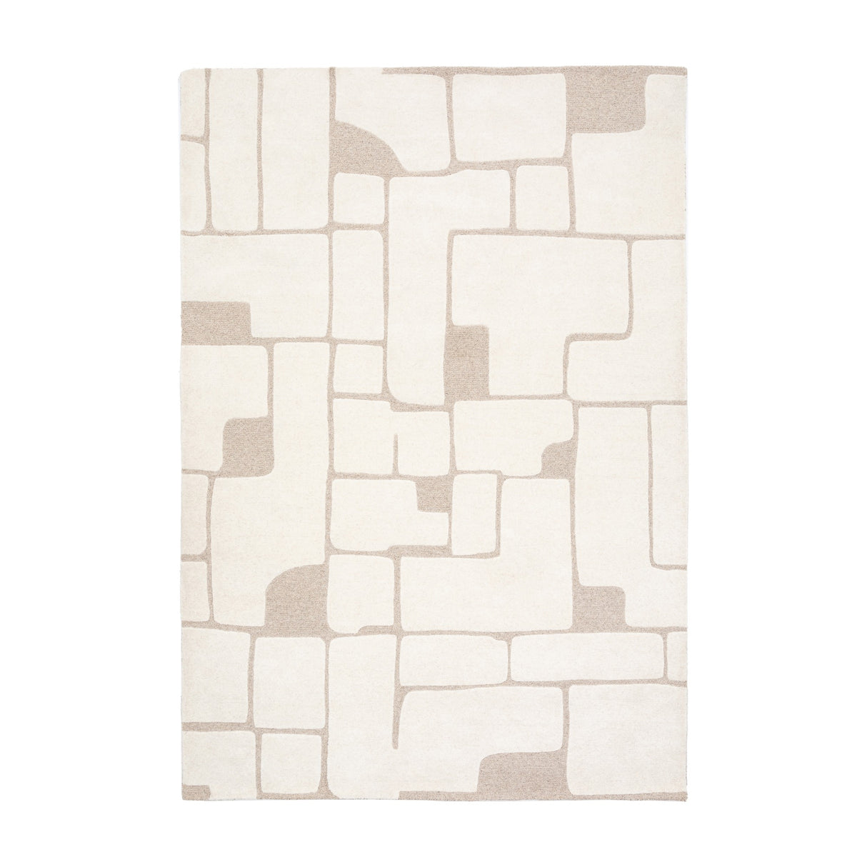 Montauk Tufted Graphic Rug – Cream