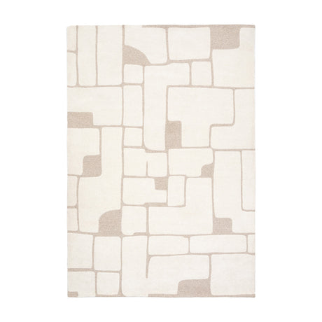 Montauk Tufted Graphic Rug – Cream