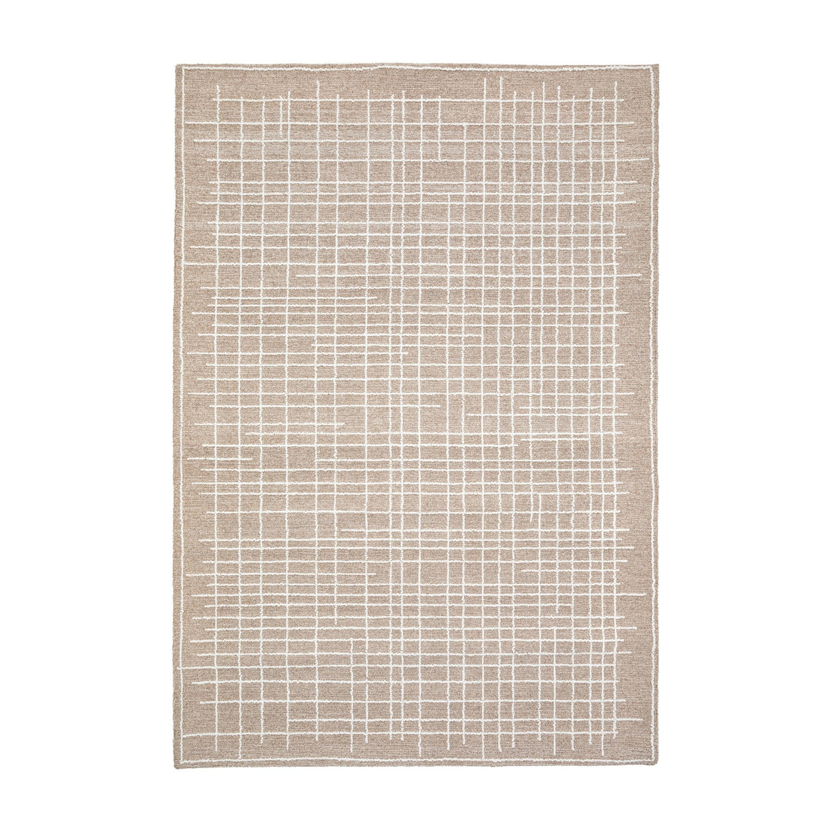 Elmira Tufted Linear Rug – Beige