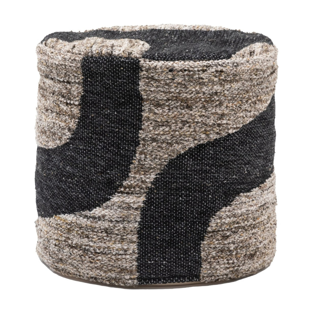 Woven Drum Pouffe – Navy