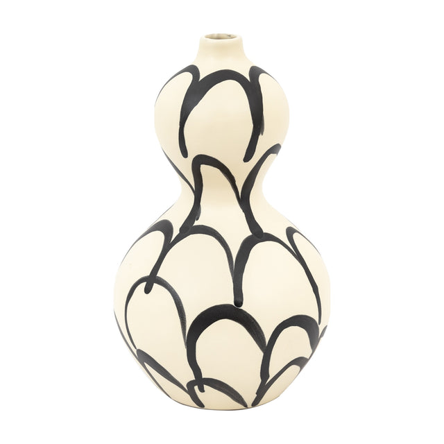 Pablo Curved Ceramic Vase – Cream