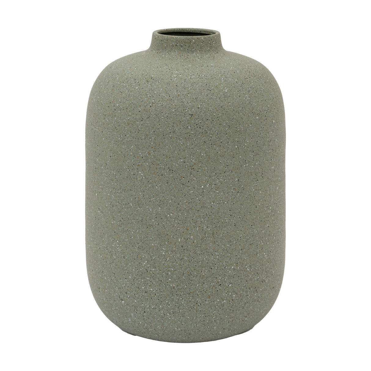 Goa Cast Metal Vase – Olive