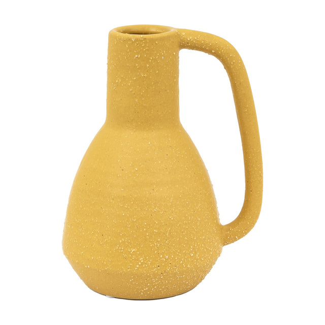 Ojal Ceramic Jug Vase – Mustard