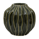 Organic Ribbed Ceramic Vase