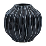 Organic Ribbed Ceramic Vase