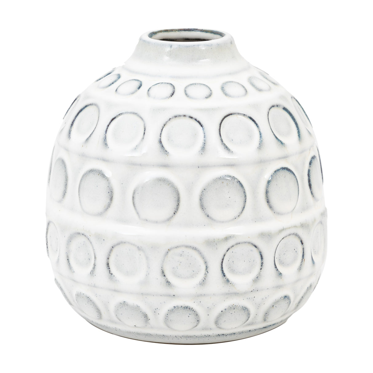 Kusama Dotted Ceramic Vase – White