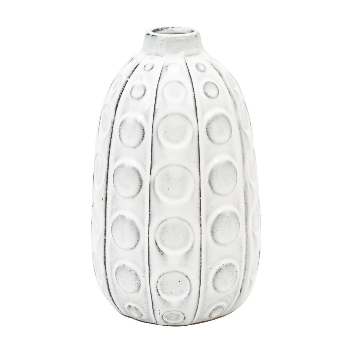 Kusama Dotted Ceramic Vase – White