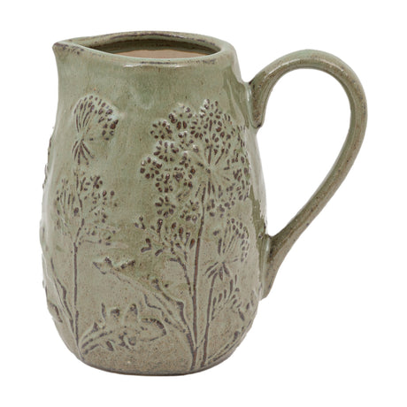 Meadow Embossed Ceramic Jug