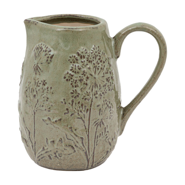 Meadow Embossed Ceramic Jug