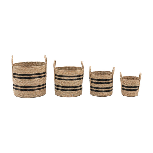 Woven Storage Baskets Set of 4 – Natural