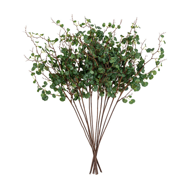 Artificial Twig Foliage Stems Set of 12 – Green