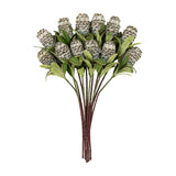 Artificial Protea Bunch Faux Stems Set of 12