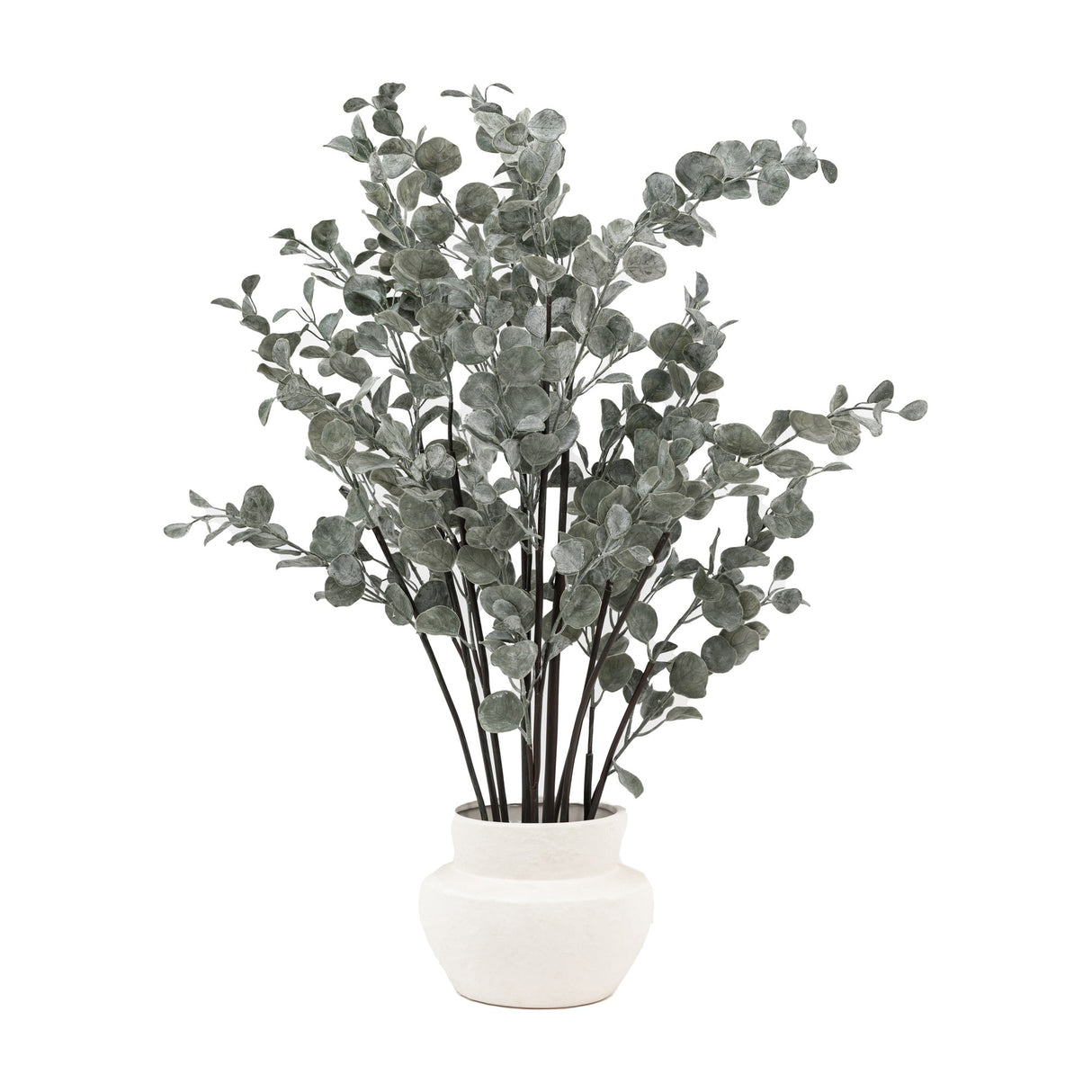 Artificial Eucalyptus in Ceramic Pot – Grey-Green