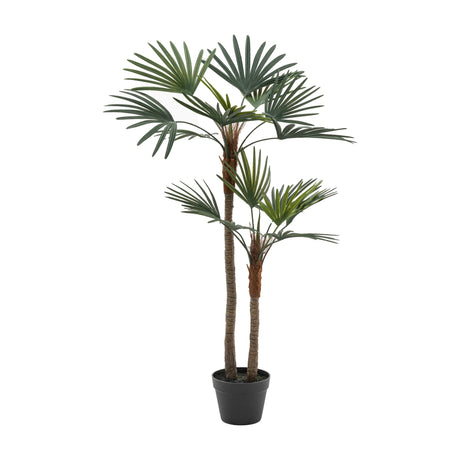 Artificial Fan Palm Tree in Pot – Green