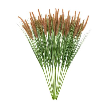 Artificial Grass Stems with Seed Heads Set of 12