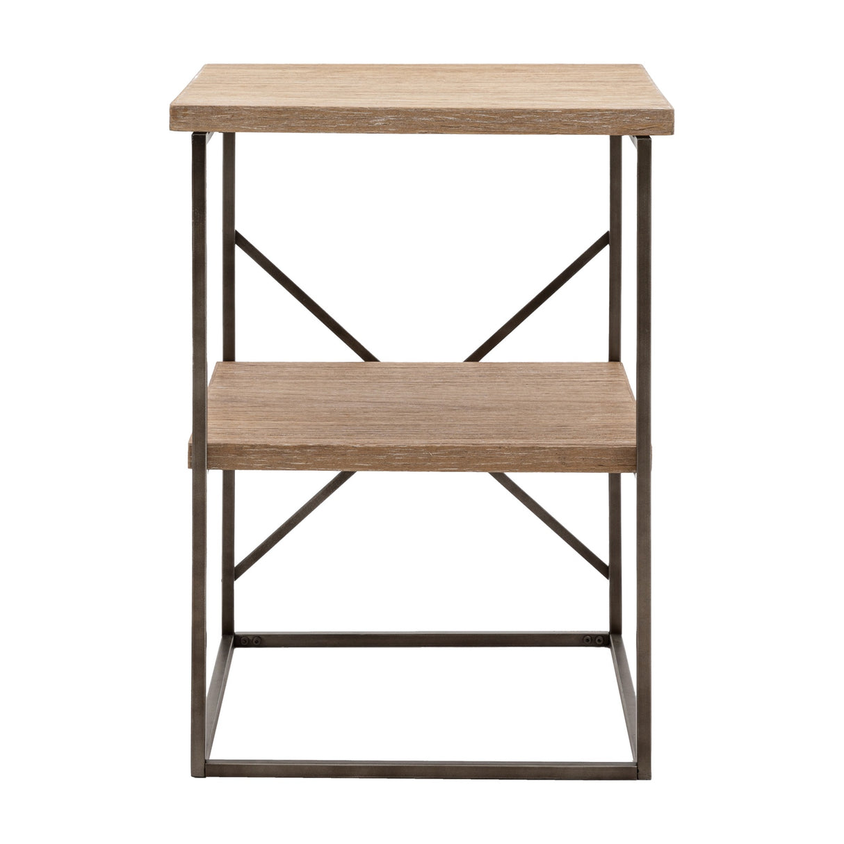 Brogdale Side Table with Shelf – Natural