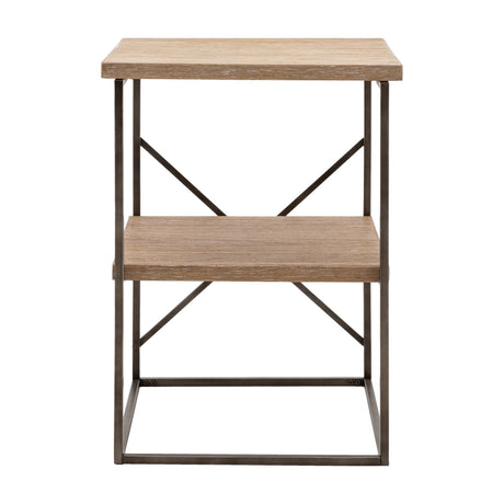 Brogdale Side Table with Shelf – Natural