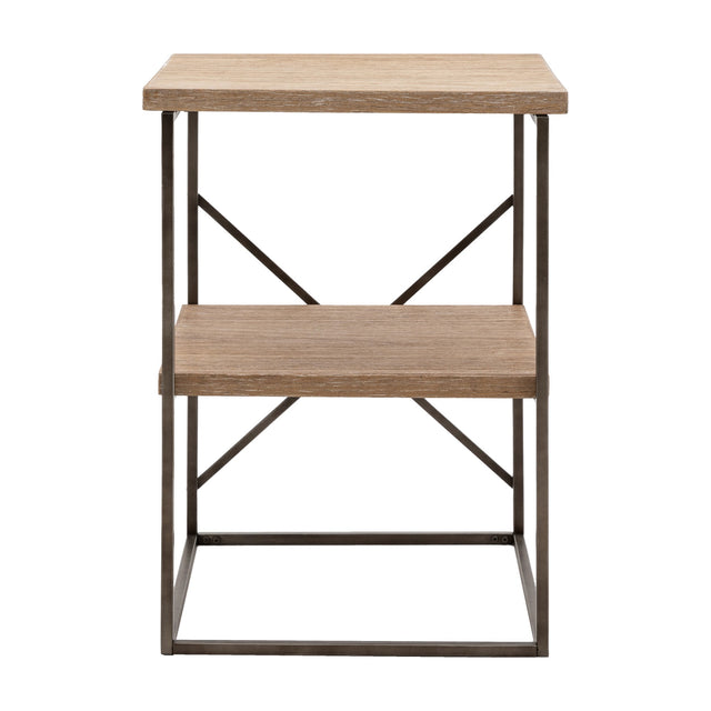 Brogdale Side Table with Shelf – Natural