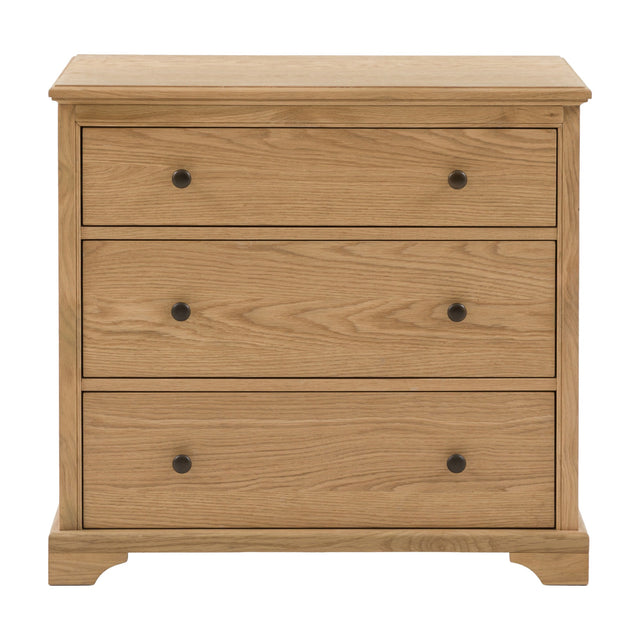 Malvern 3 Drawer Chest – Natural Oak