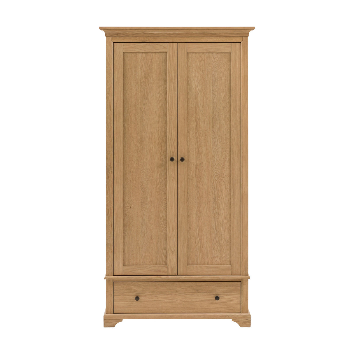 Malvern 2 Door 1 Drawer Wardrobe – Natural Oak