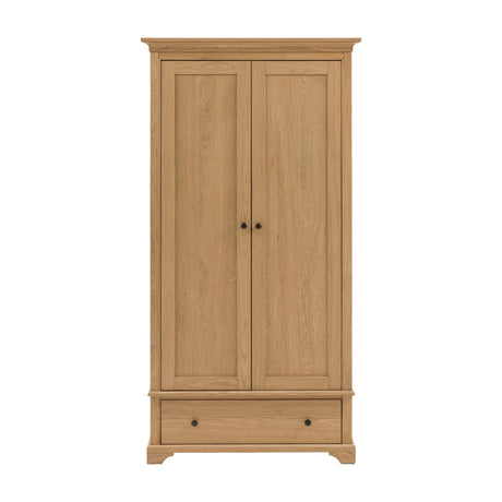 Malvern 2 Door 1 Drawer Wardrobe – Natural Oak