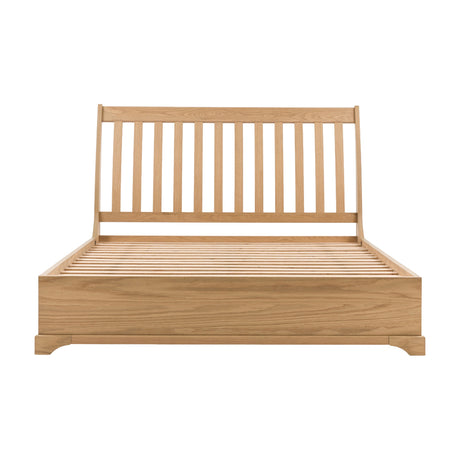 Malvern Slatted Double Bed Frame – Natural Oak