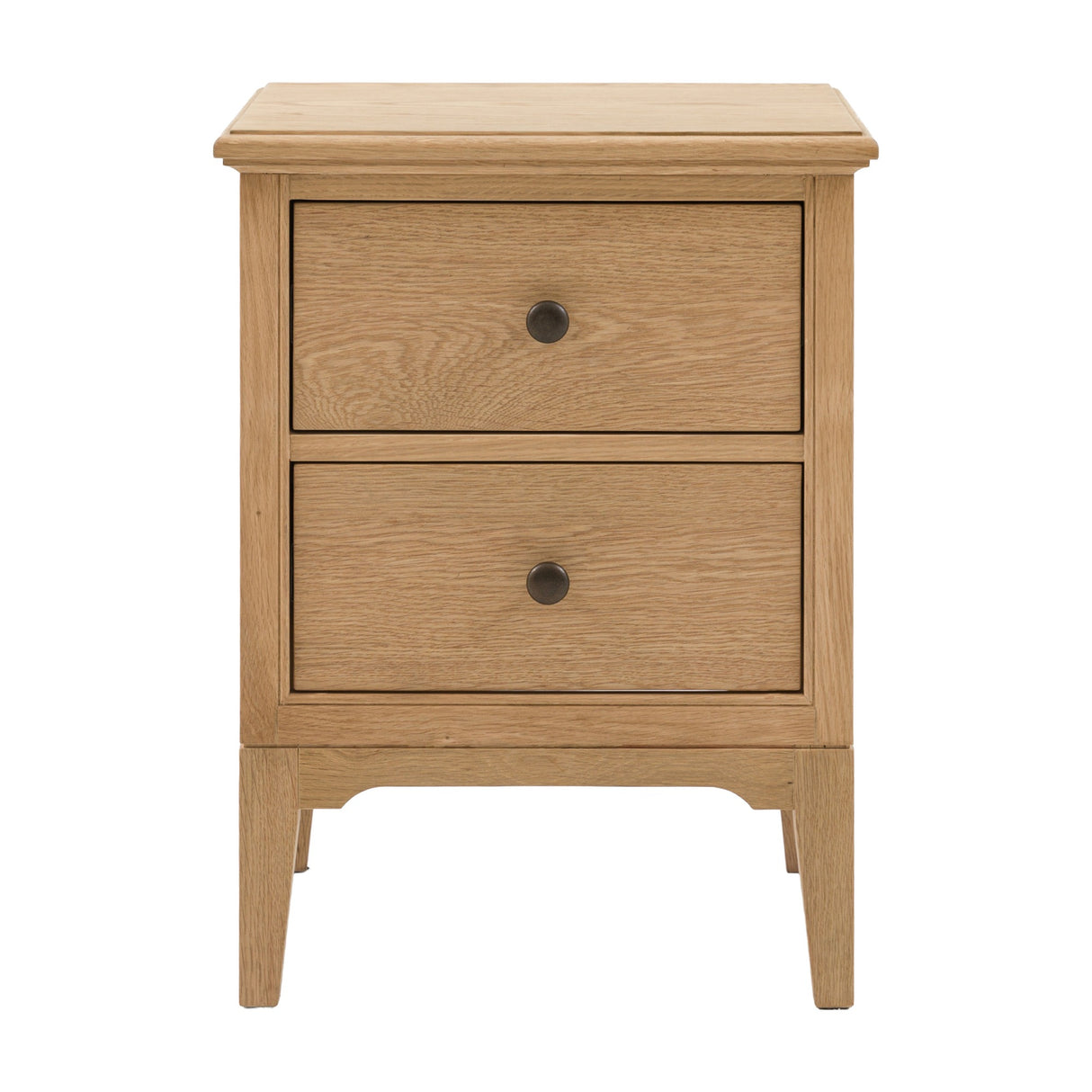 Malvern 2 Drawer Bedside – Natural Oak