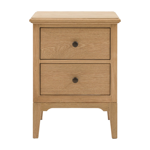 Malvern 2 Drawer Bedside – Natural Oak