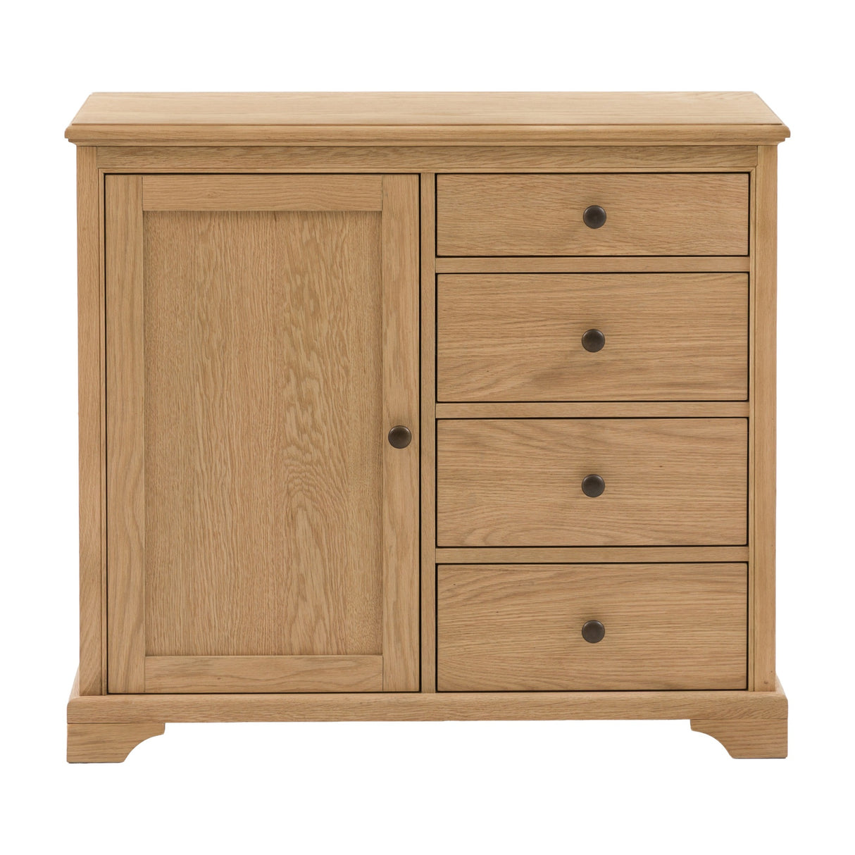 Malvern Sideboard 1 Door 4 Drawer – Natural Oak