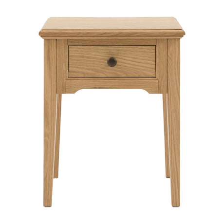 Malvern 1 Drawer Side Table – Natural Oak