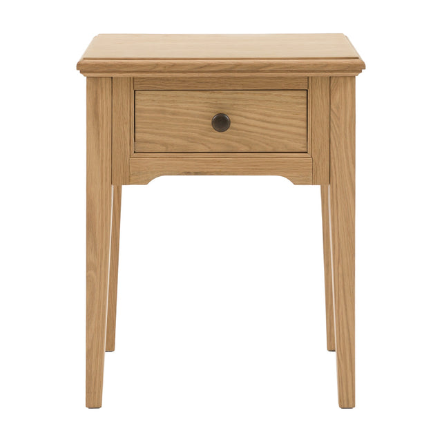 Malvern 1 Drawer Side Table – Natural Oak