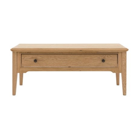 Malvern Coffee Table with Drawer – Natural Oak