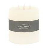 Rustic LED Pillar Candle 3 Wick with Remote Control