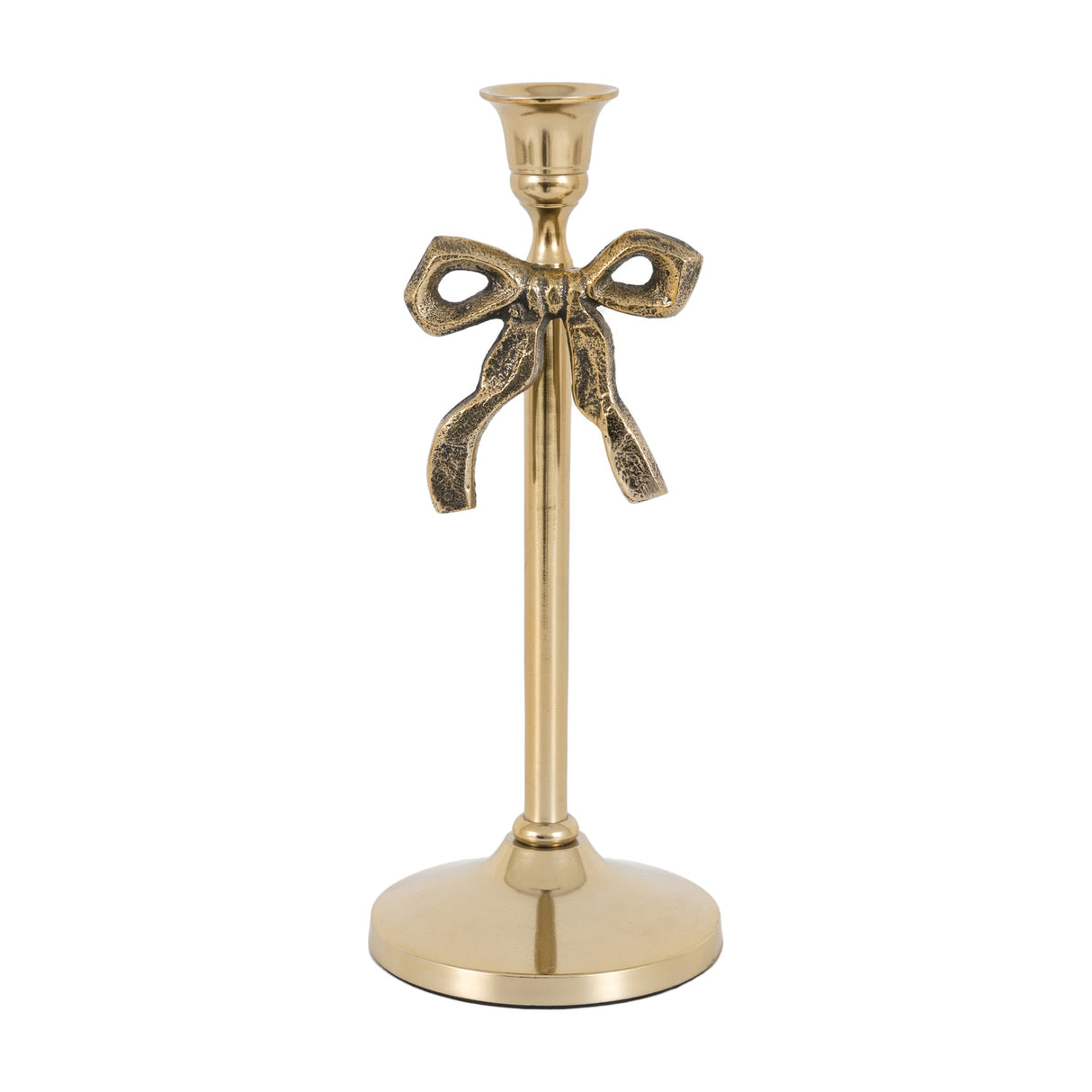 Bow Dinner Candle Holder – Gold