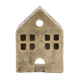House Tealight Holder – Antique Gold