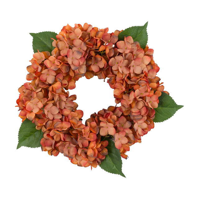 Artificial Hydrangea Wreath – Rust