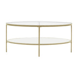 Hudson Oval Glass Coffee Table