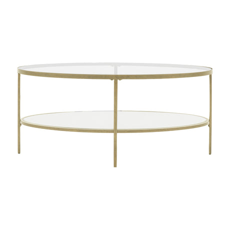Hudson Oval Glass Coffee Table