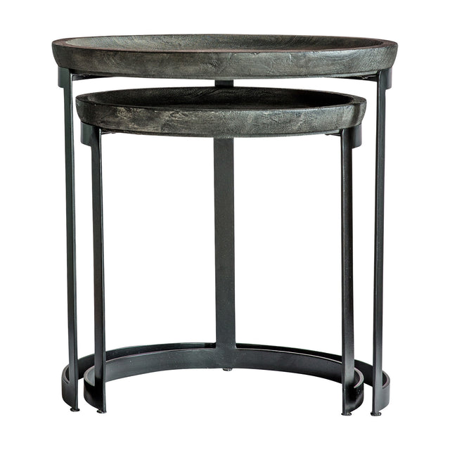 Ottawa Nesting Side Tables Set of 2 – Black