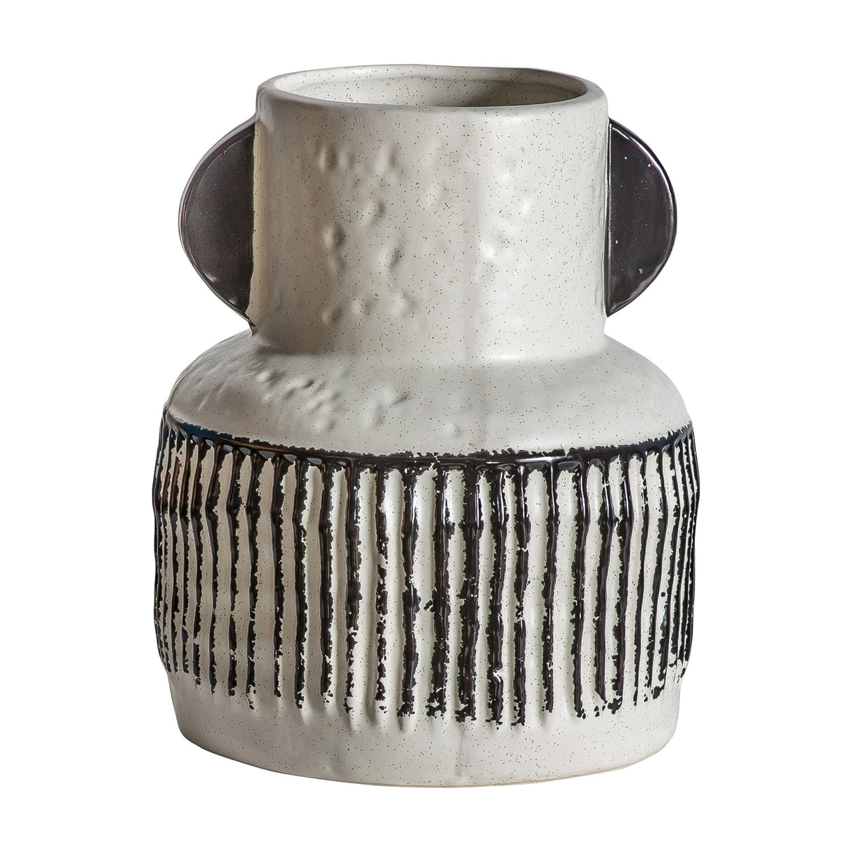Seki Ceramic Vase with Handles – Cream