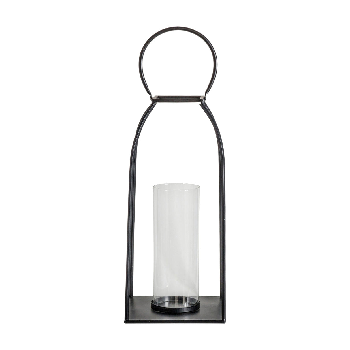 Alcora Metal Lantern with Glass Hurricane