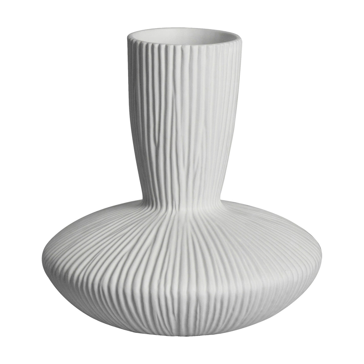 Honjo Ribbed Ceramic Vase – Cream